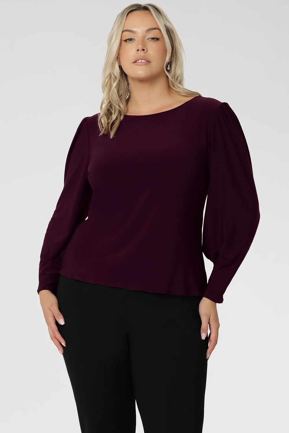 Zara Top in Claret sold by Leina & Fleur product image thumbnail 4