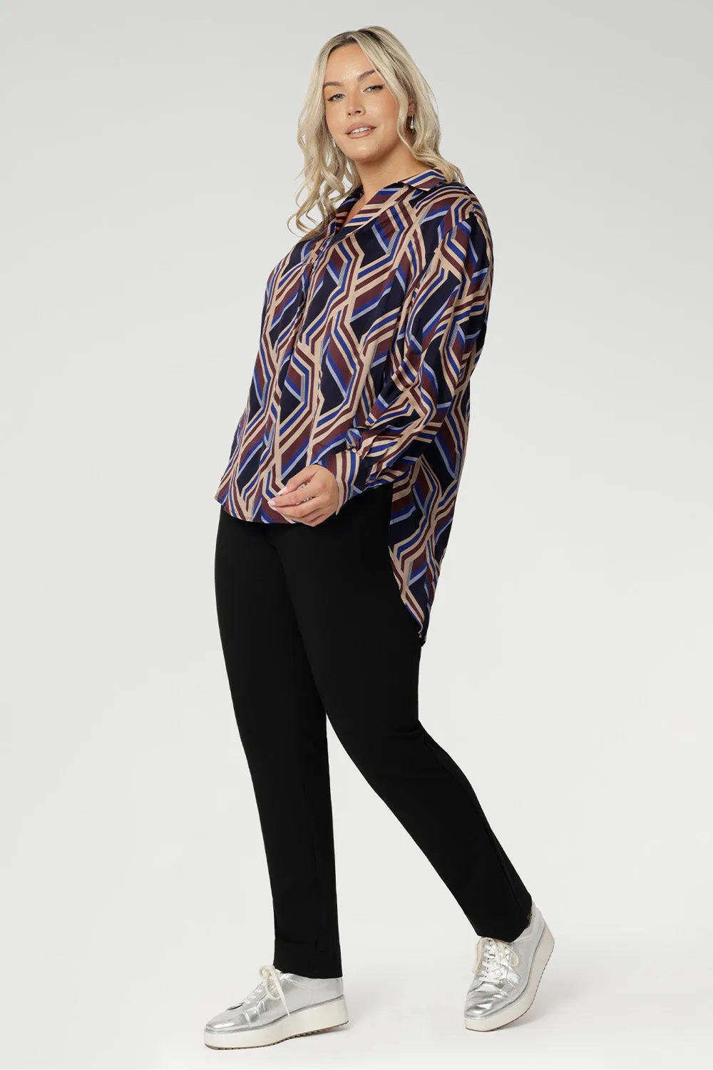 Ellis Shirt in Purple Maze sold by Leina & Fleur product image thumbnail 4