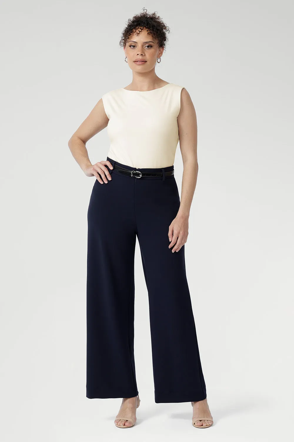 Drew Pant in Navy sold by Leina & Fleur