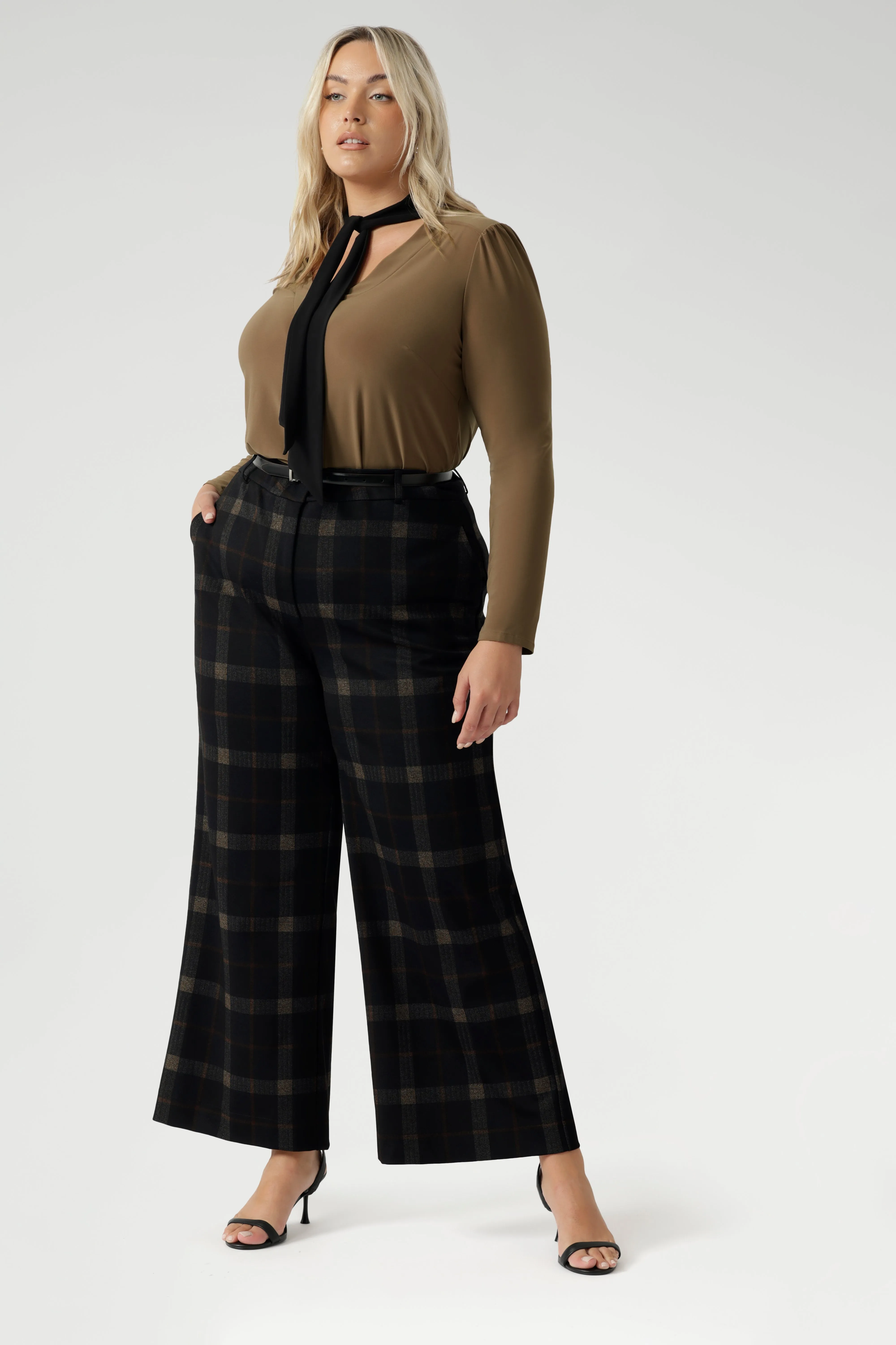 Thom Tie-Neck Top in Coffee sold by Leina & Fleur product image thumbnail 5