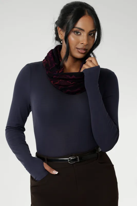 Desiree Infinity Knit Scarf in Luxe Lava sold by Leina & Fleur