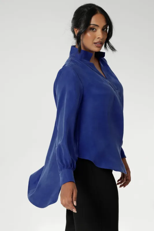 Ellis Shirt in Cobalt sold by Leina & Fleur
