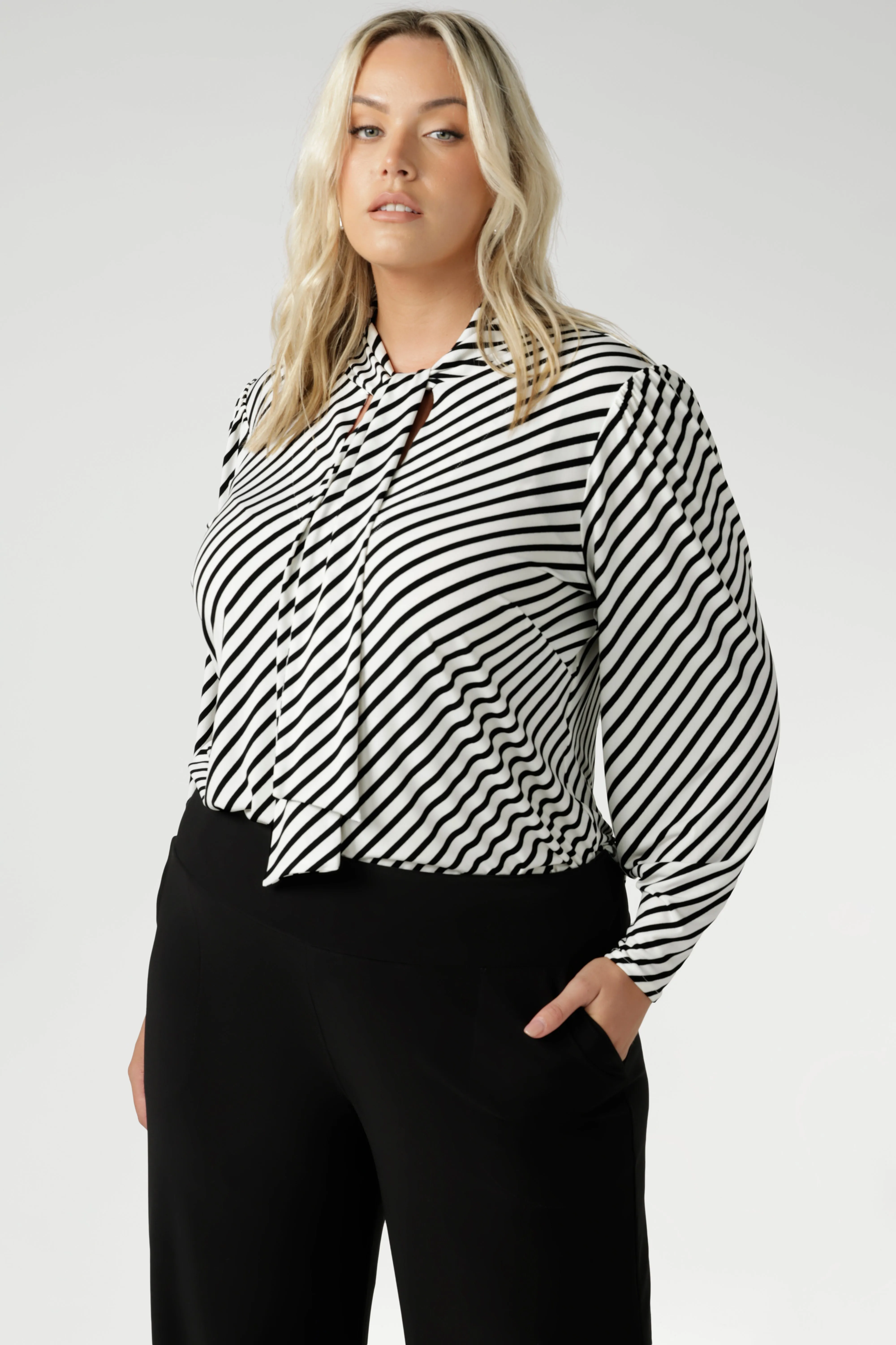 Celine Top in Black Stripe sold by Leina & Fleur product image thumbnail 2