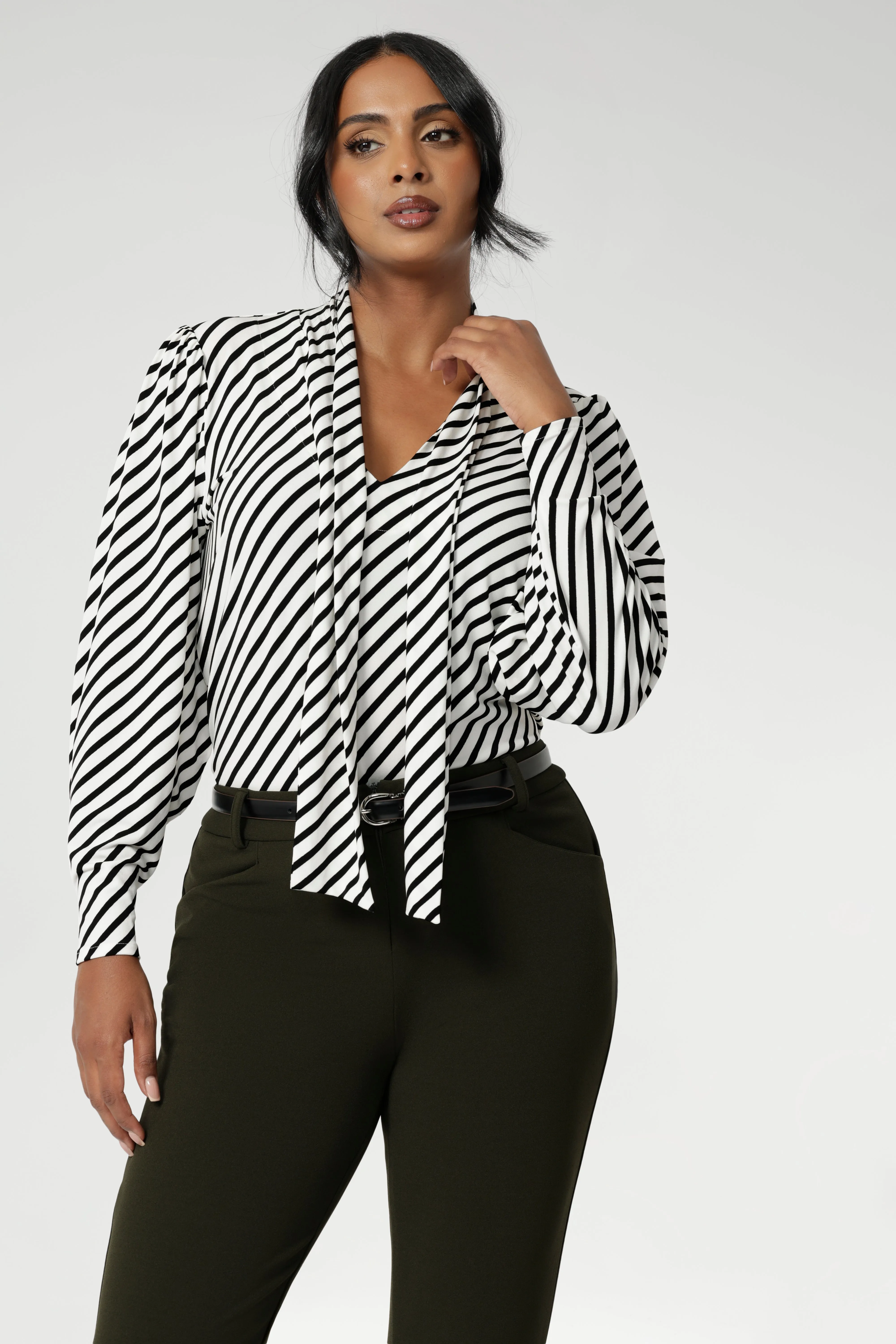Celine Top in Black Stripe sold by Leina & Fleur product image thumbnail 4