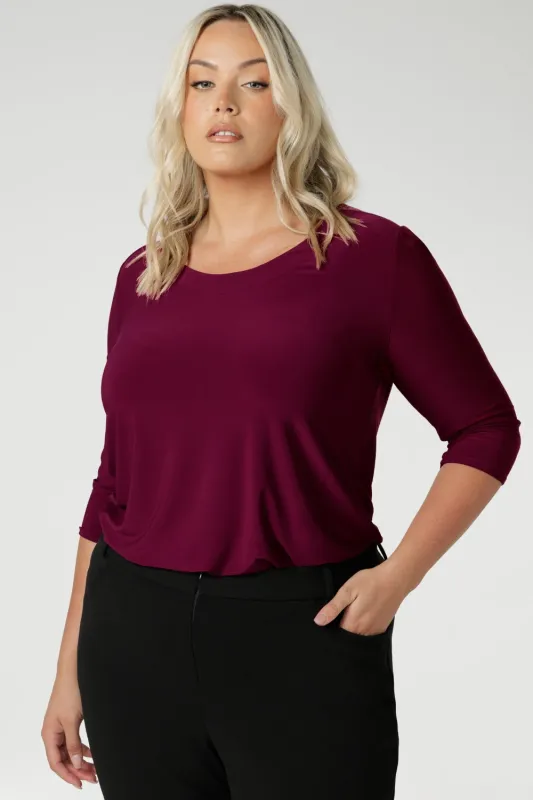 Jules Top in Ruby sold by Leina & Fleur