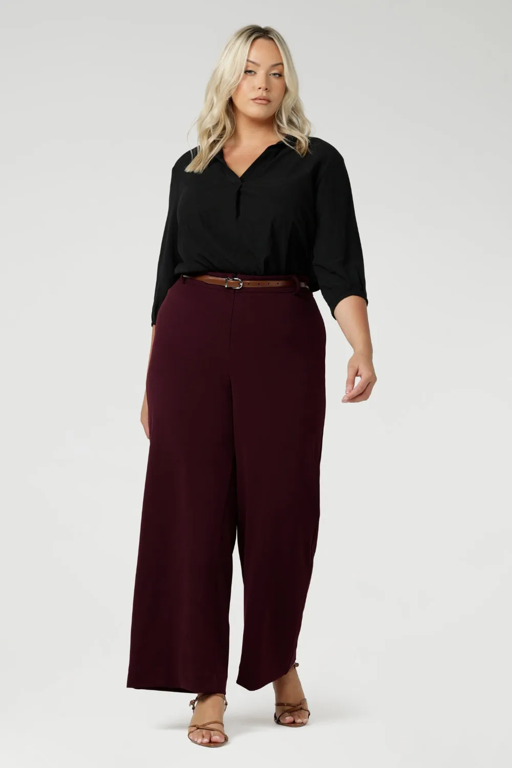 Drew Pant in Wine sold by Leina & Fleur product image thumbnail 3