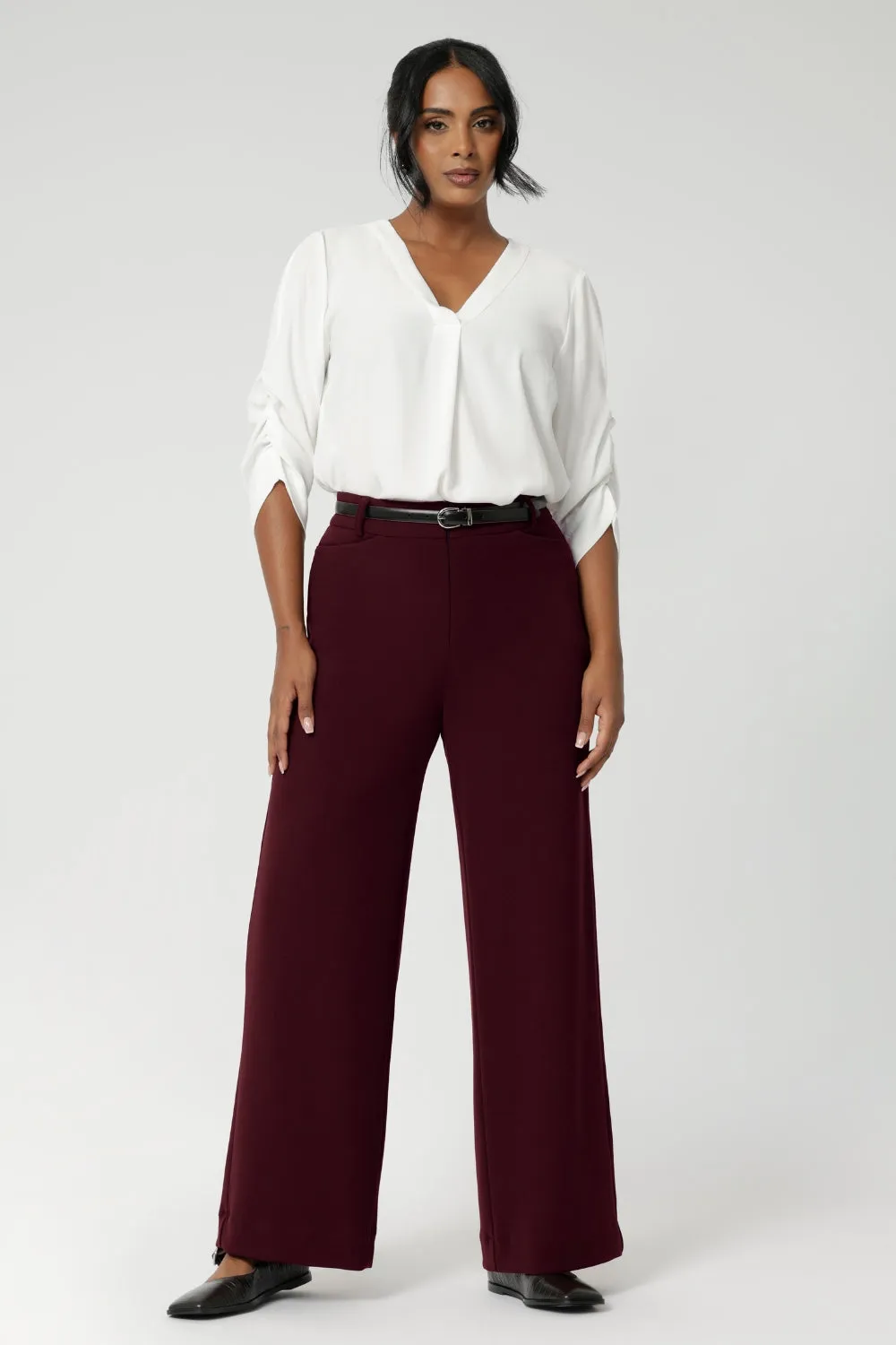Drew Pant in Wine sold by Leina & Fleur product image thumbnail 4