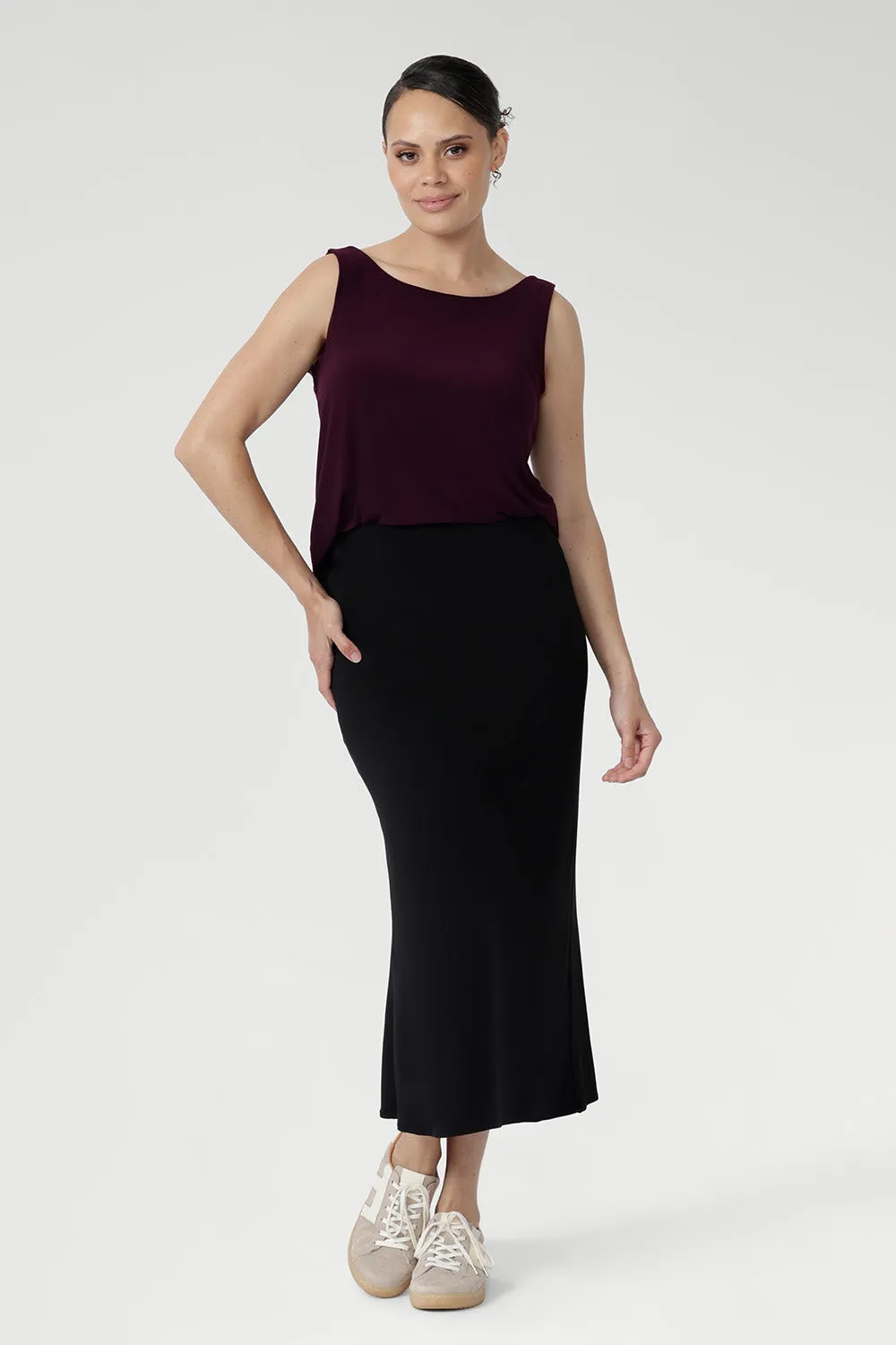 Asher Skirt in Black sold by Leina & Fleur