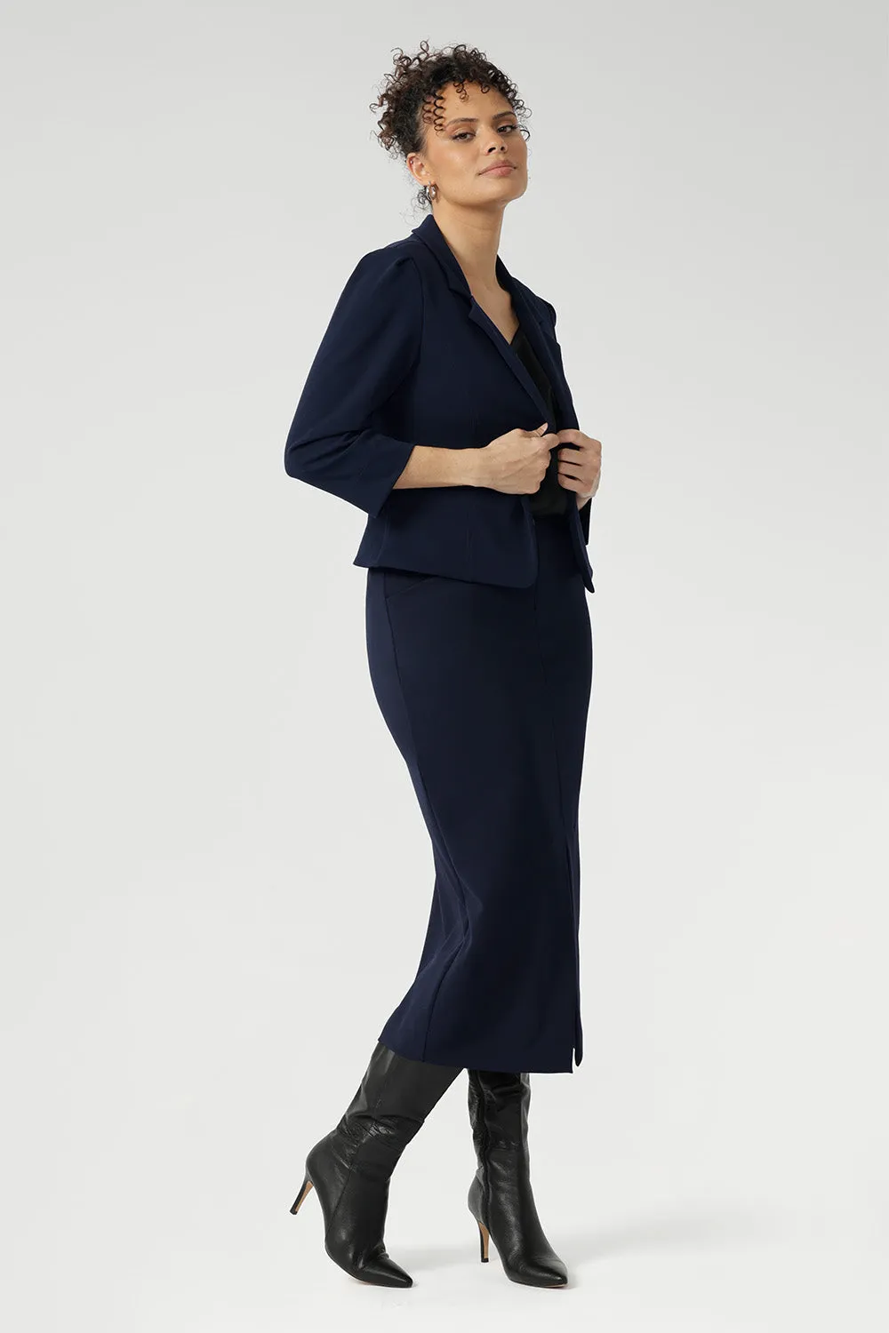 Benni Jacket in Navy sold by Leina & Fleur product image thumbnail 4