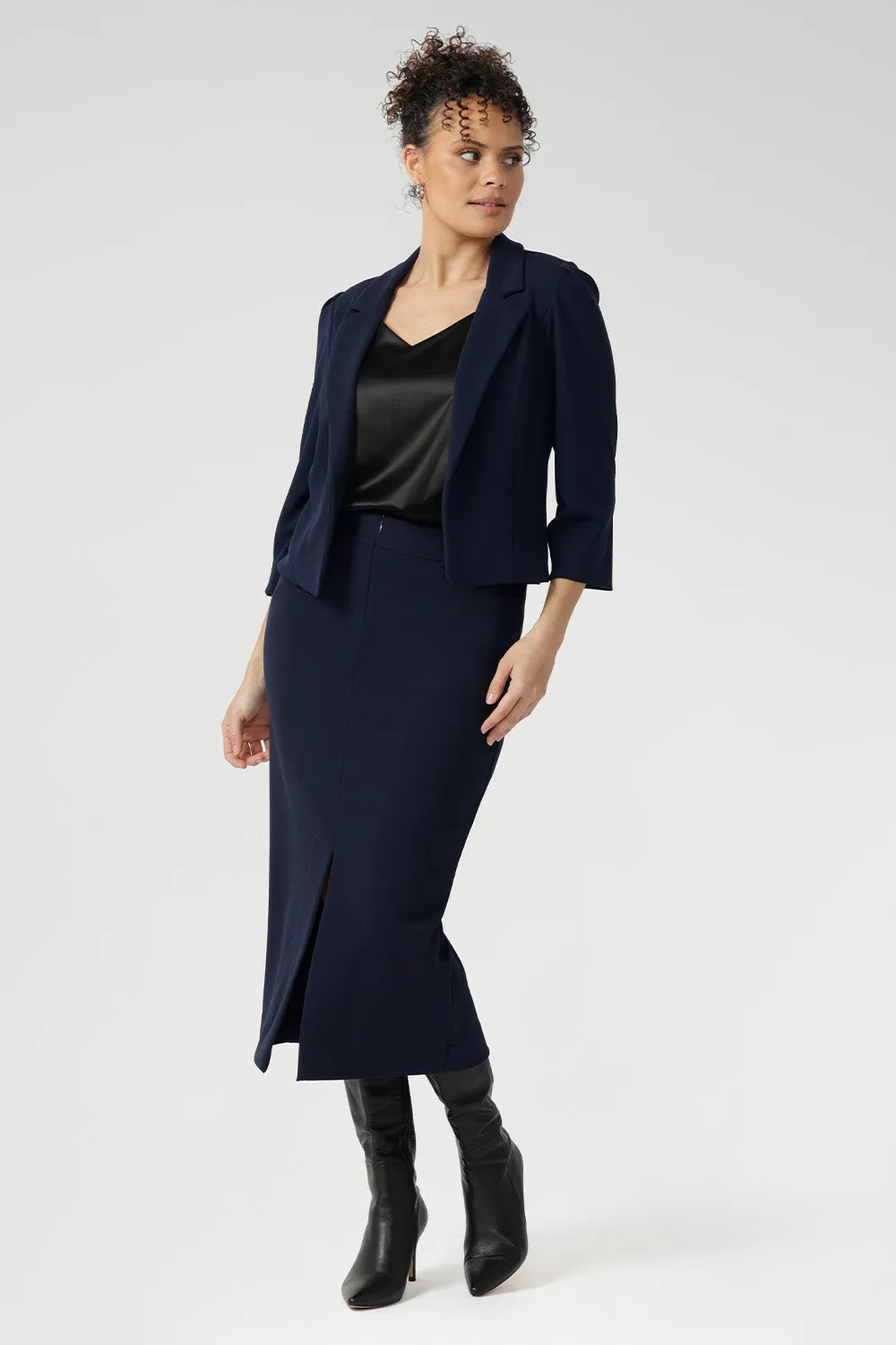 Benni Jacket in Navy sold by Leina & Fleur product image thumbnail 3