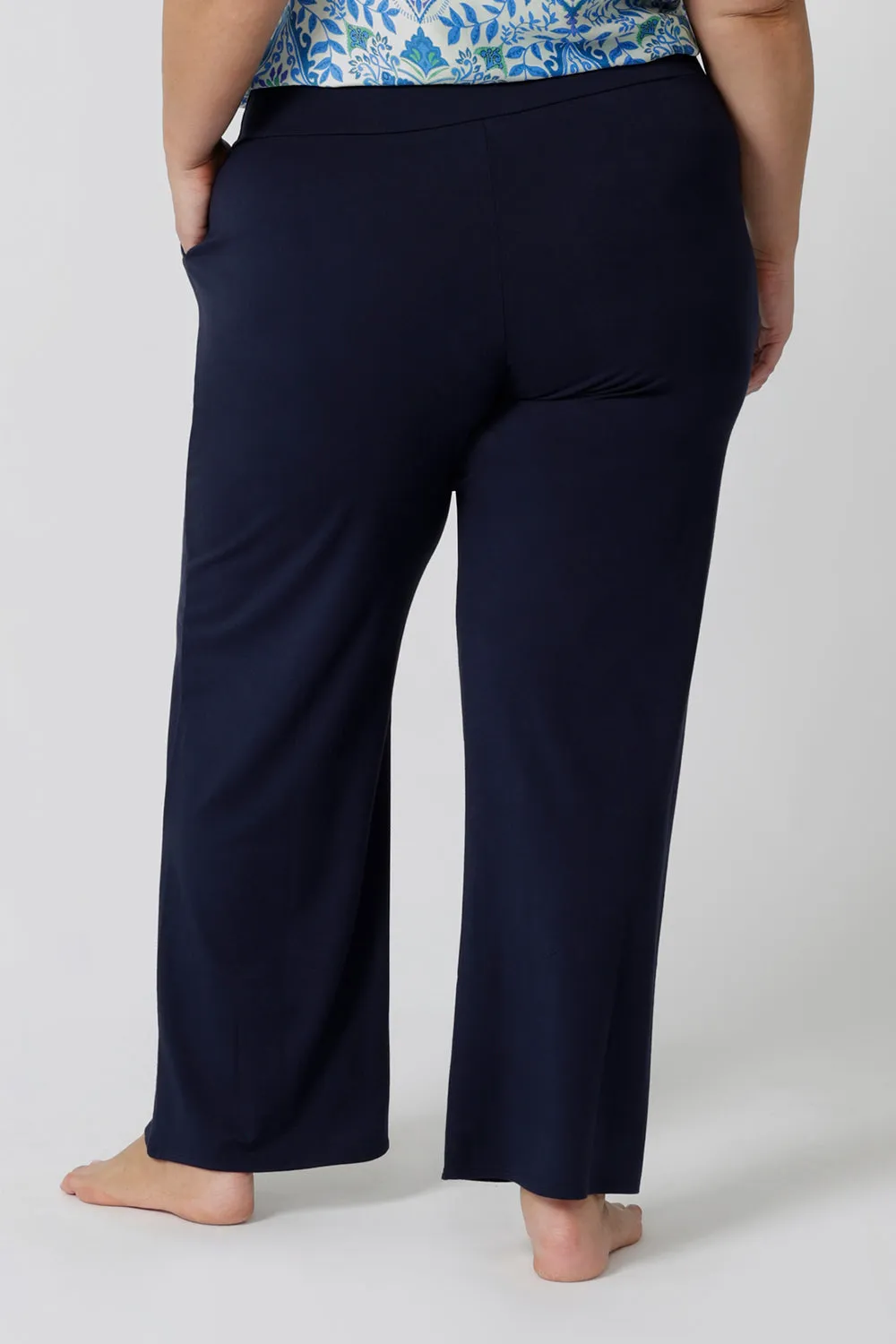 Lounge Pant in Navy Bamboo sold by Leina & Fleur product image thumbnail 4