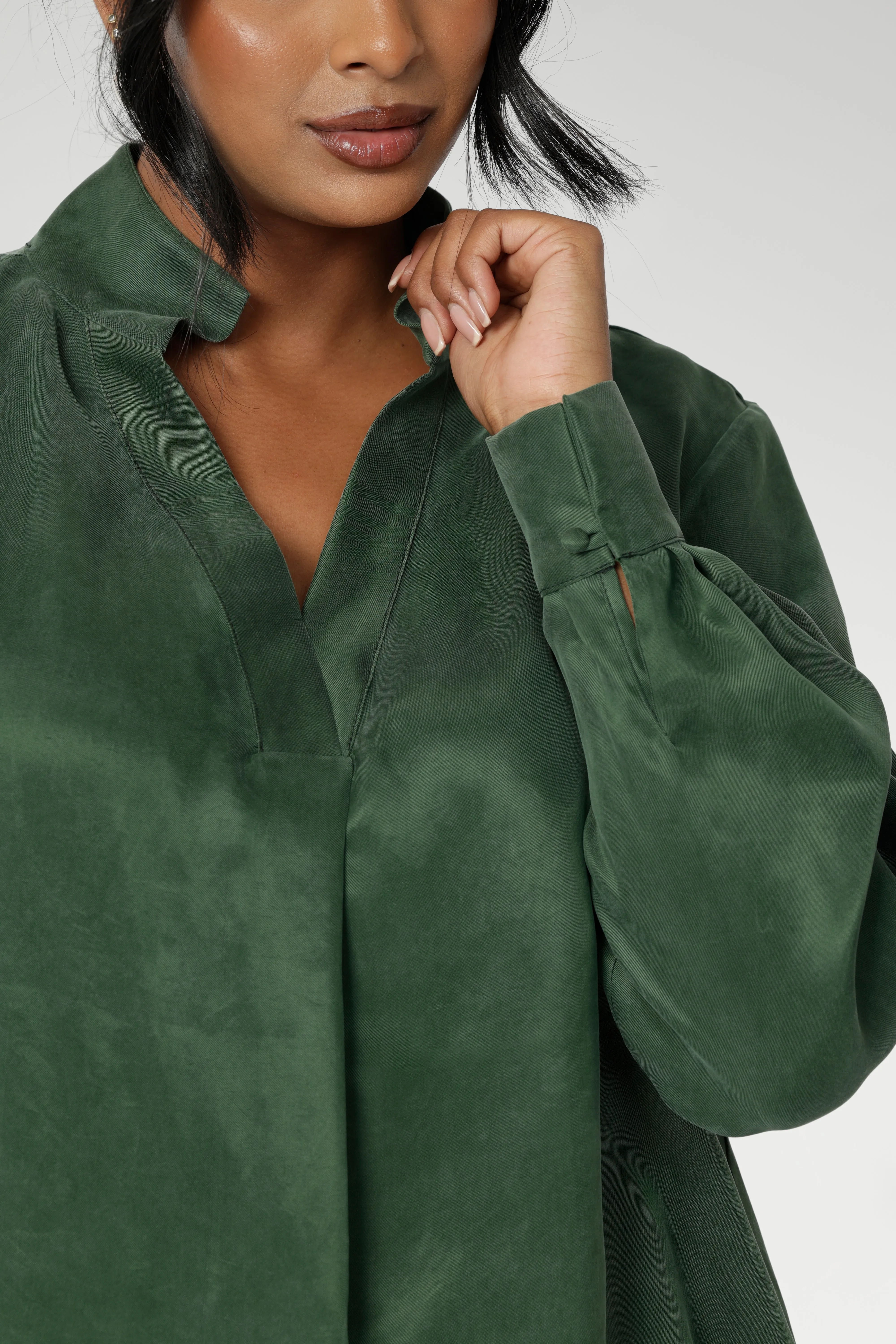 Ellis Shirt in Deep Green sold by Leina & Fleur product image thumbnail 4