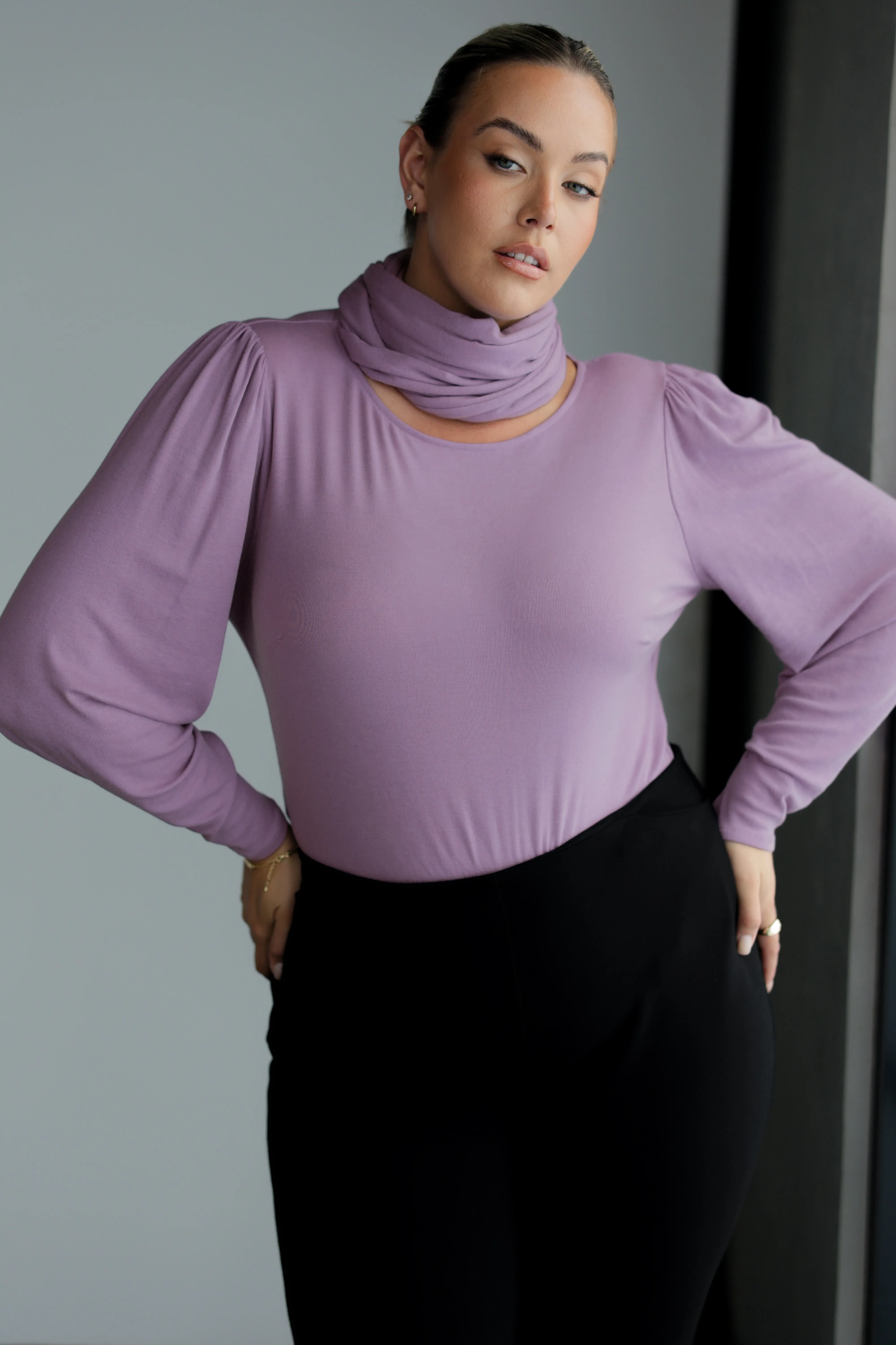 Zara Knit Top in Lilac sold by Leina & Fleur