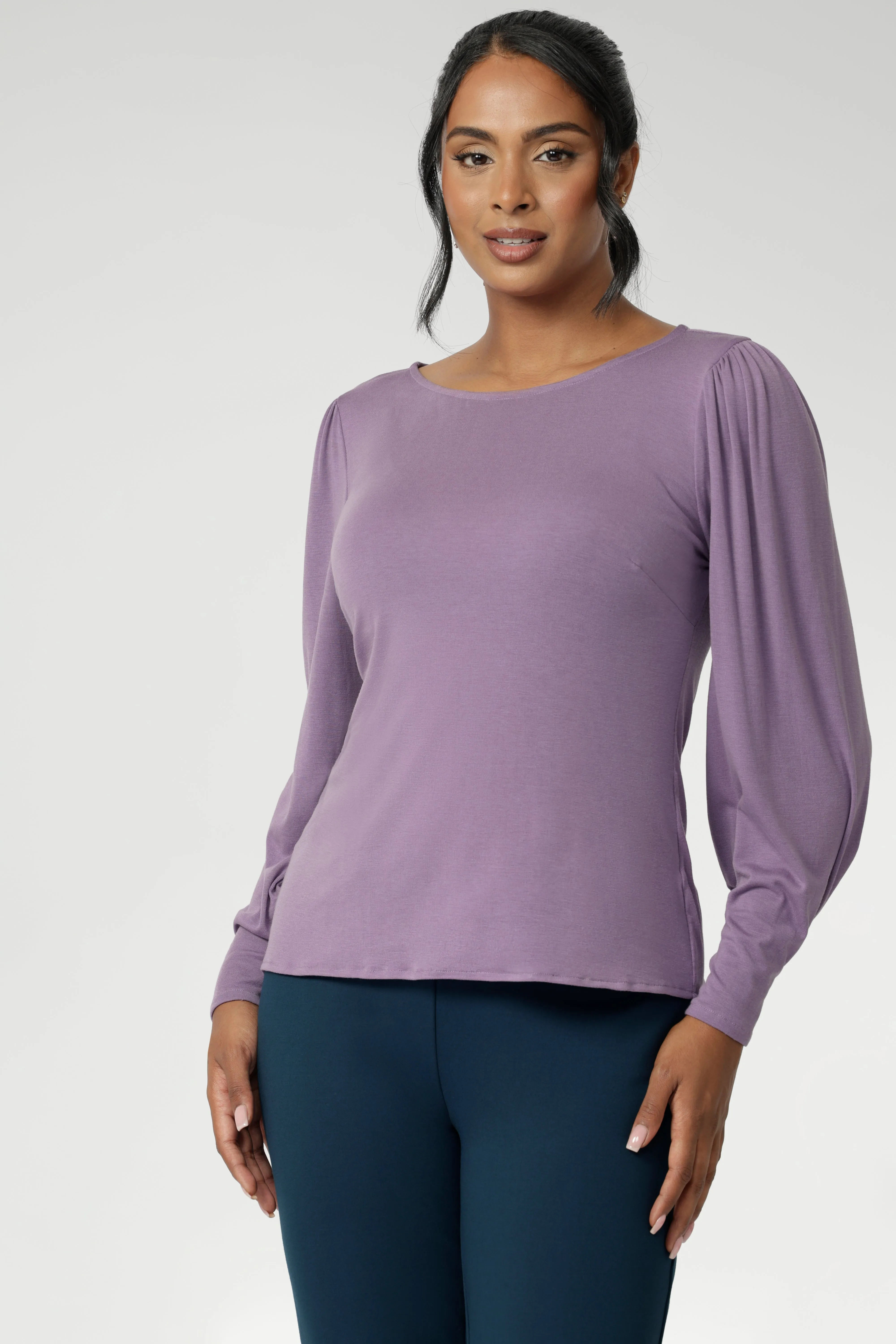 Zara Knit Top in Lilac sold by Leina & Fleur product image thumbnail 2