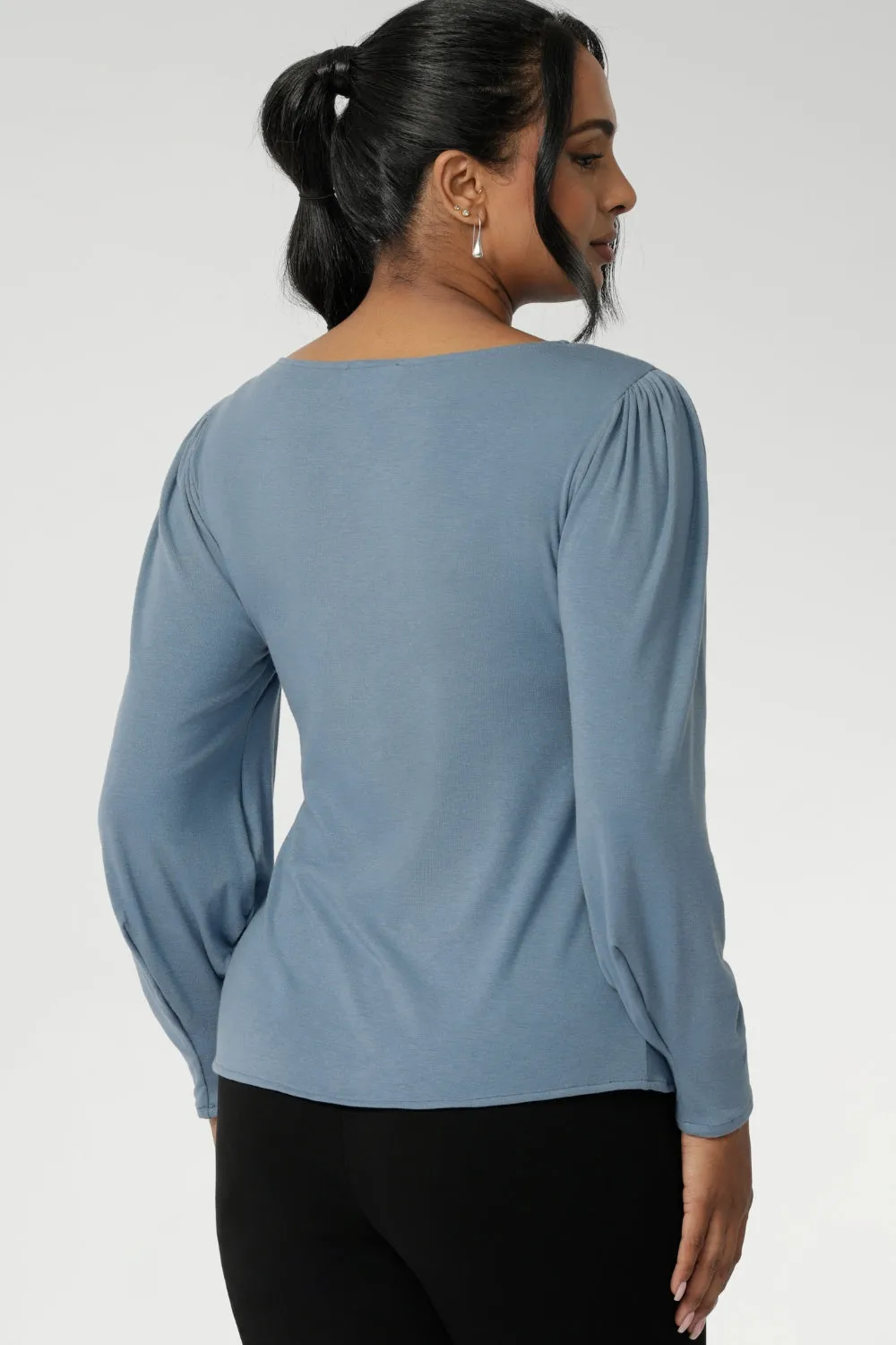 Zara Knit Top in Sky sold by Leina & Fleur product image thumbnail 2