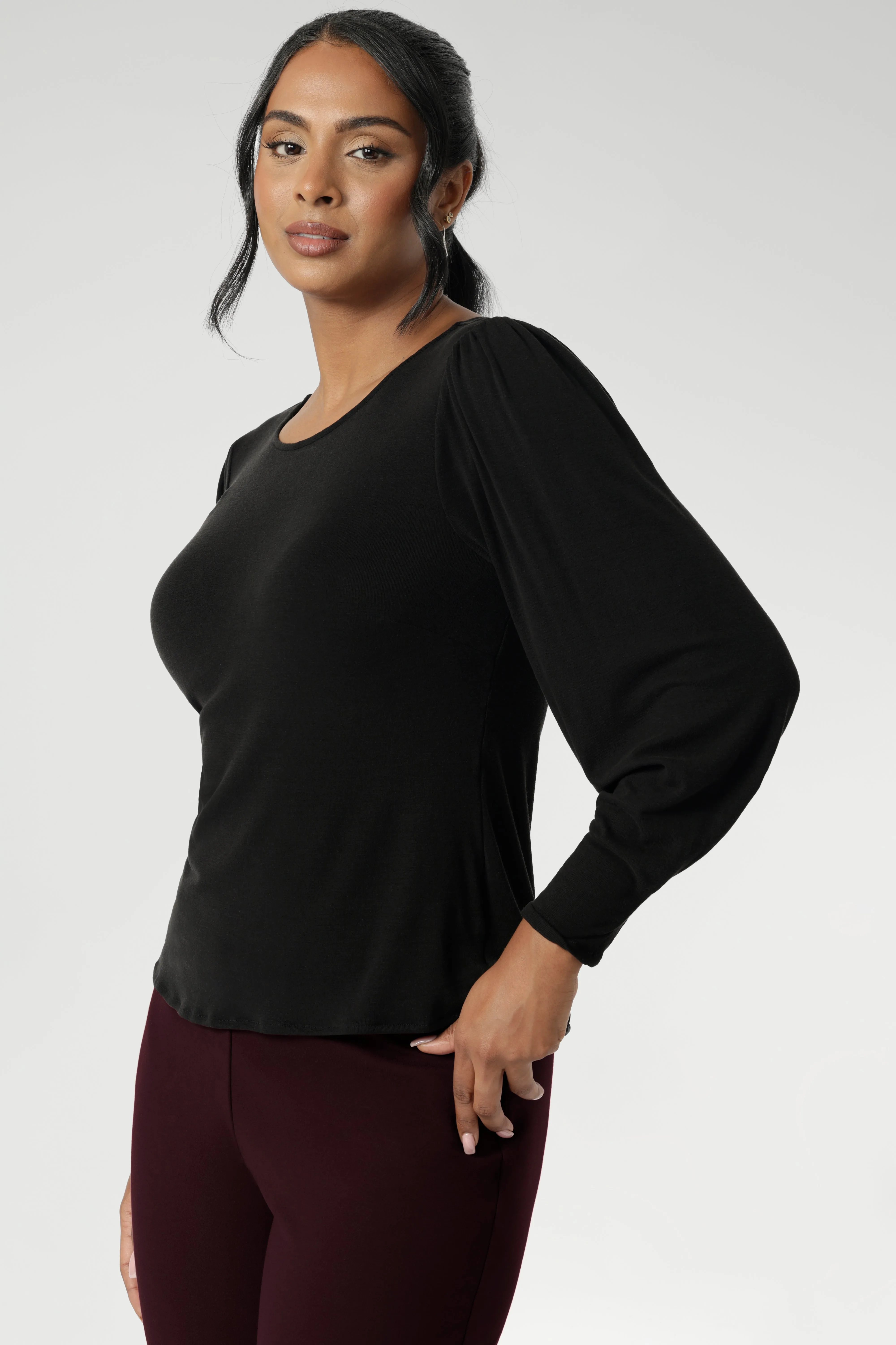 Zara Knit Top in Black sold by Leina & Fleur product image thumbnail 2