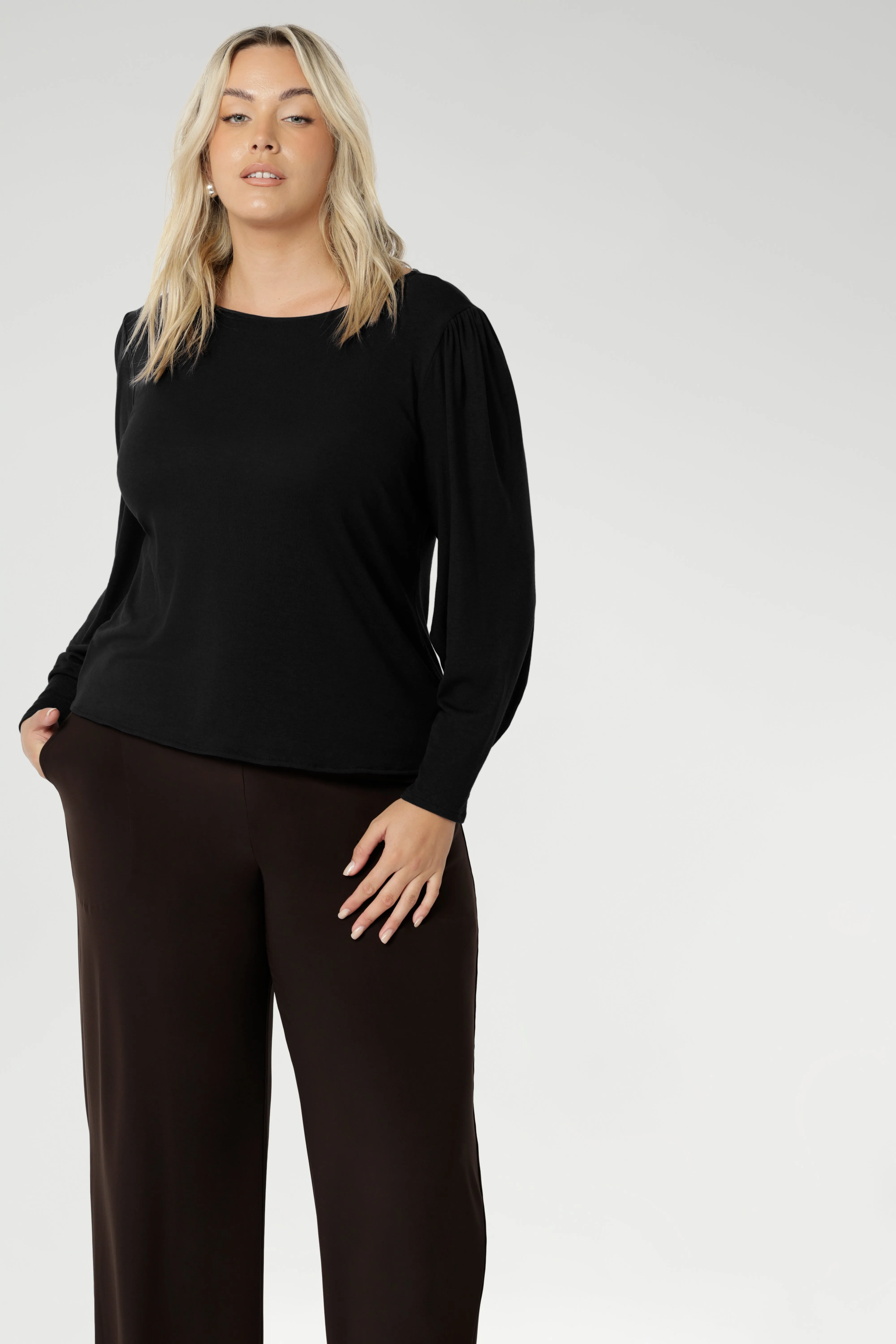 Zara Knit Top in Black sold by Leina & Fleur product image thumbnail 4