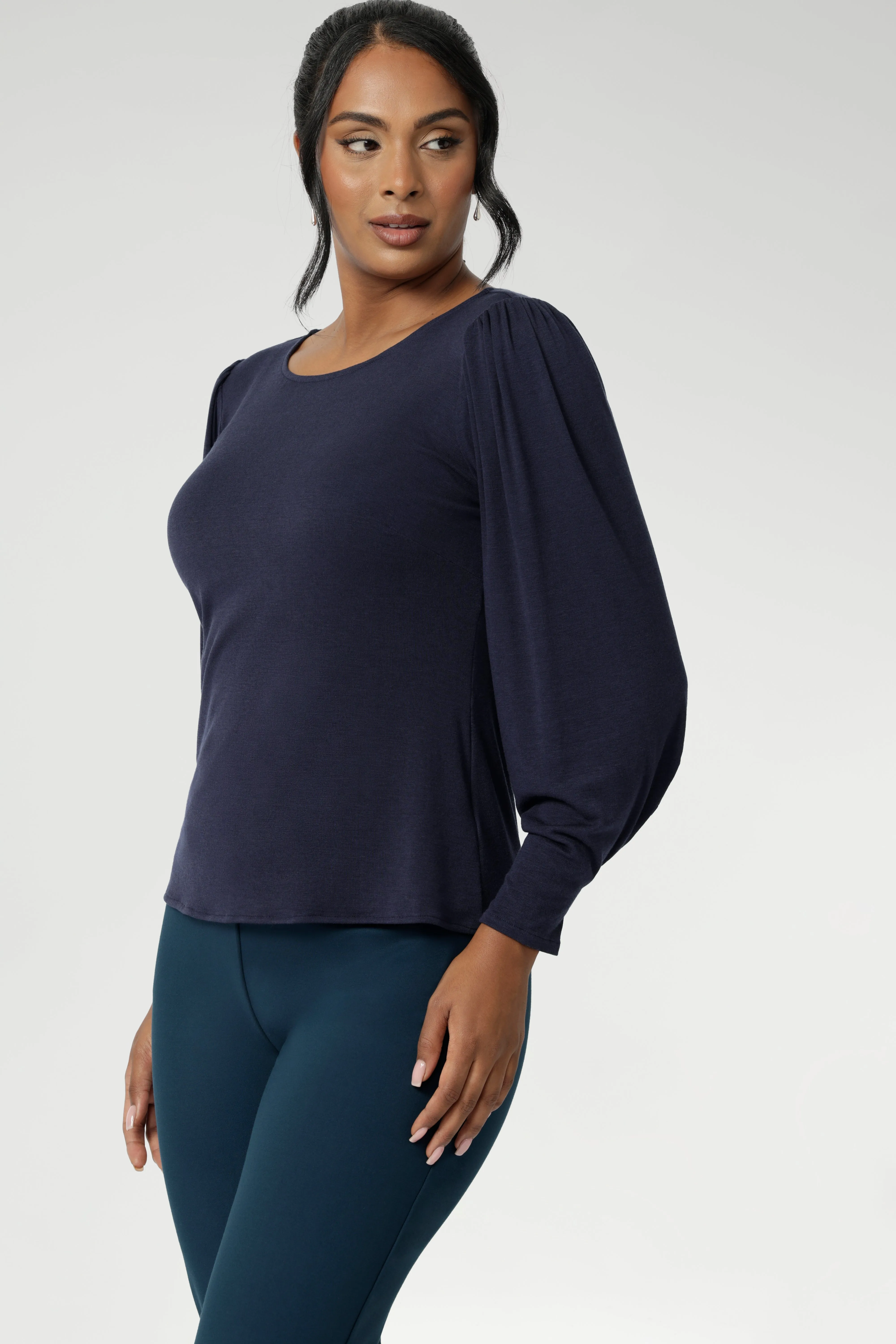 Zara Knit Top in Navy sold by Leina & Fleur product image thumbnail 3