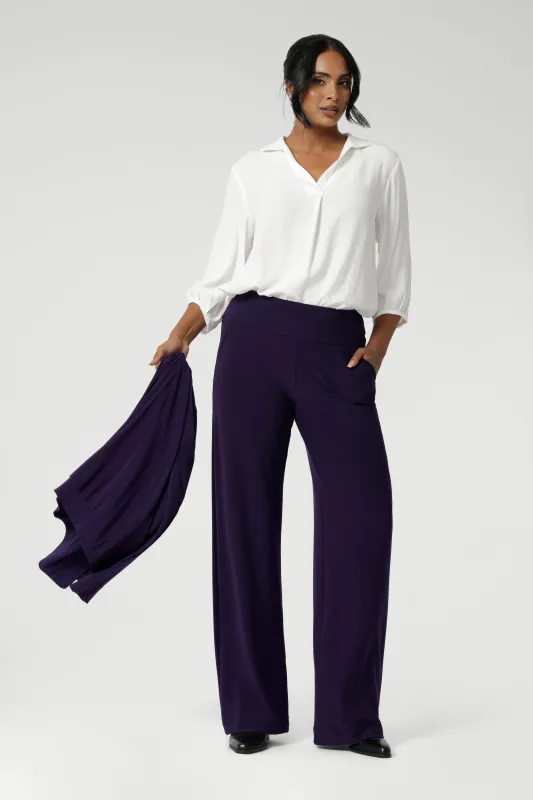 Monroe Pant in Purple sold by Leina & Fleur