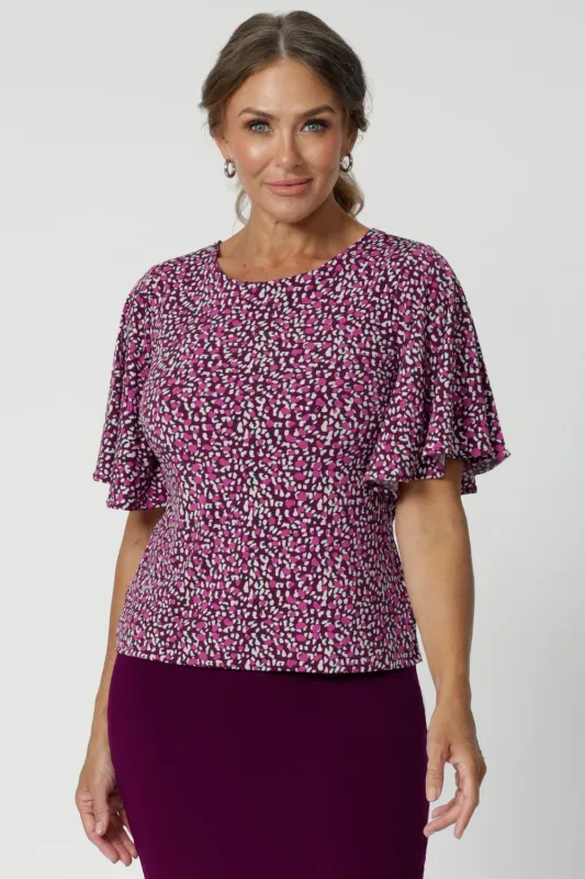 Chloe Top in Bordeaux sold by Leina & Fleur