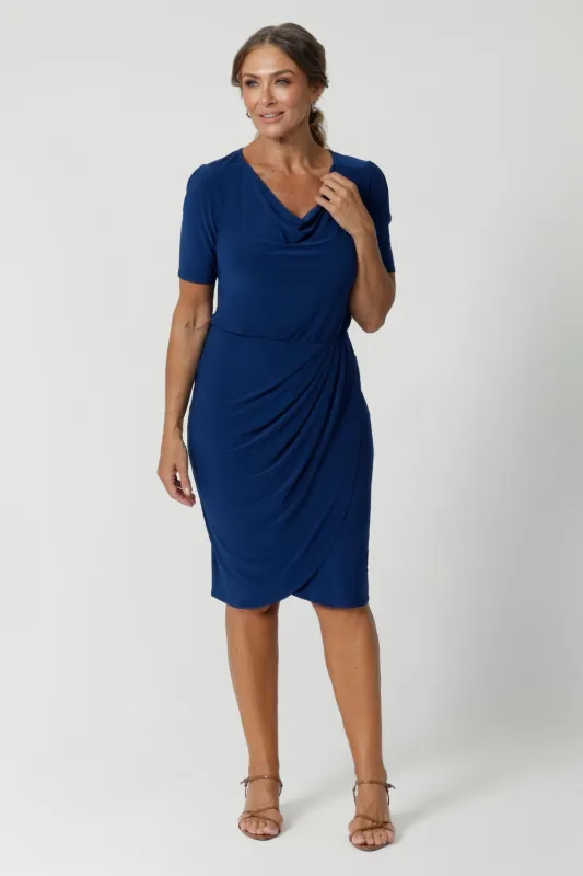 Imelda Dress in Ocean made by Leina & Fleur