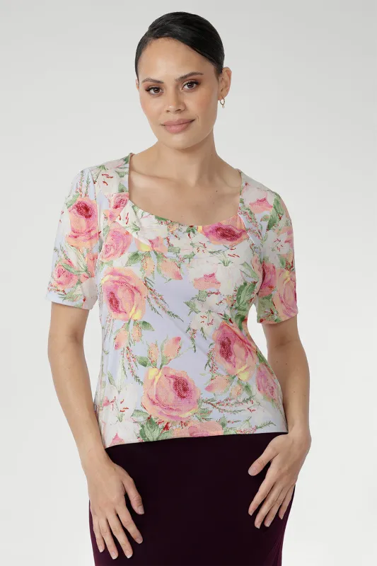 Berni Top in Powder Bloom made by Leina & Fleur