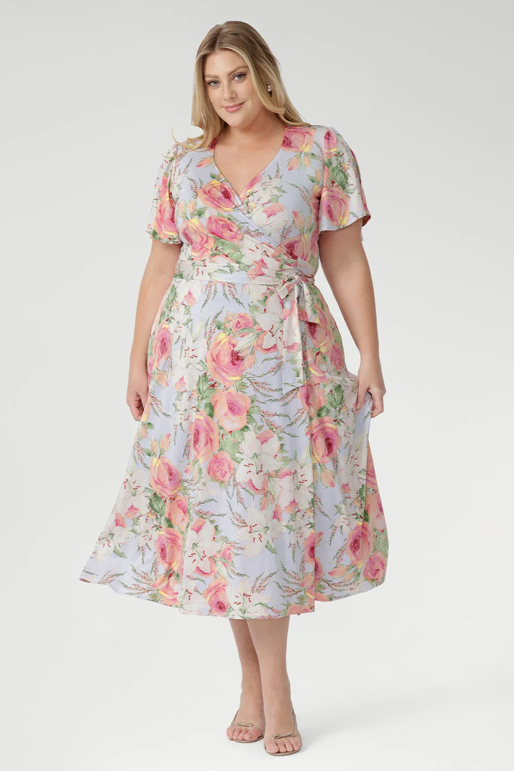 Delaney Dress in Powder Bloom sold by Leina & Fleur product image thumbnail 2