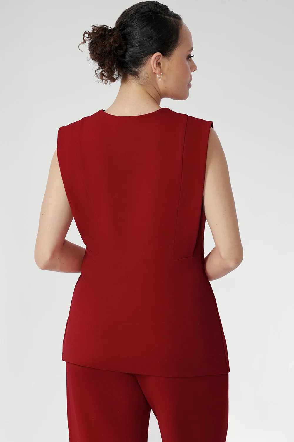 Vienna Vest in Flame sold by Leina & Fleur product image thumbnail 5