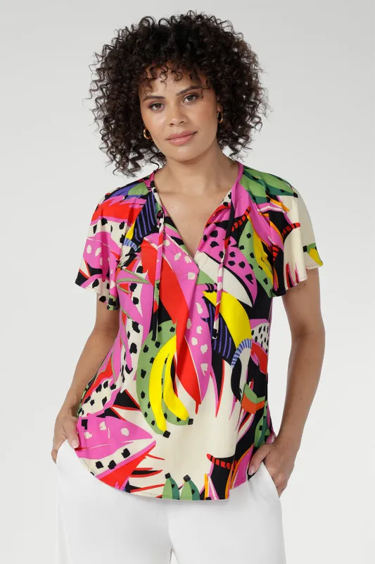 Bowie Top in Toucan sold by Leina & Fleur