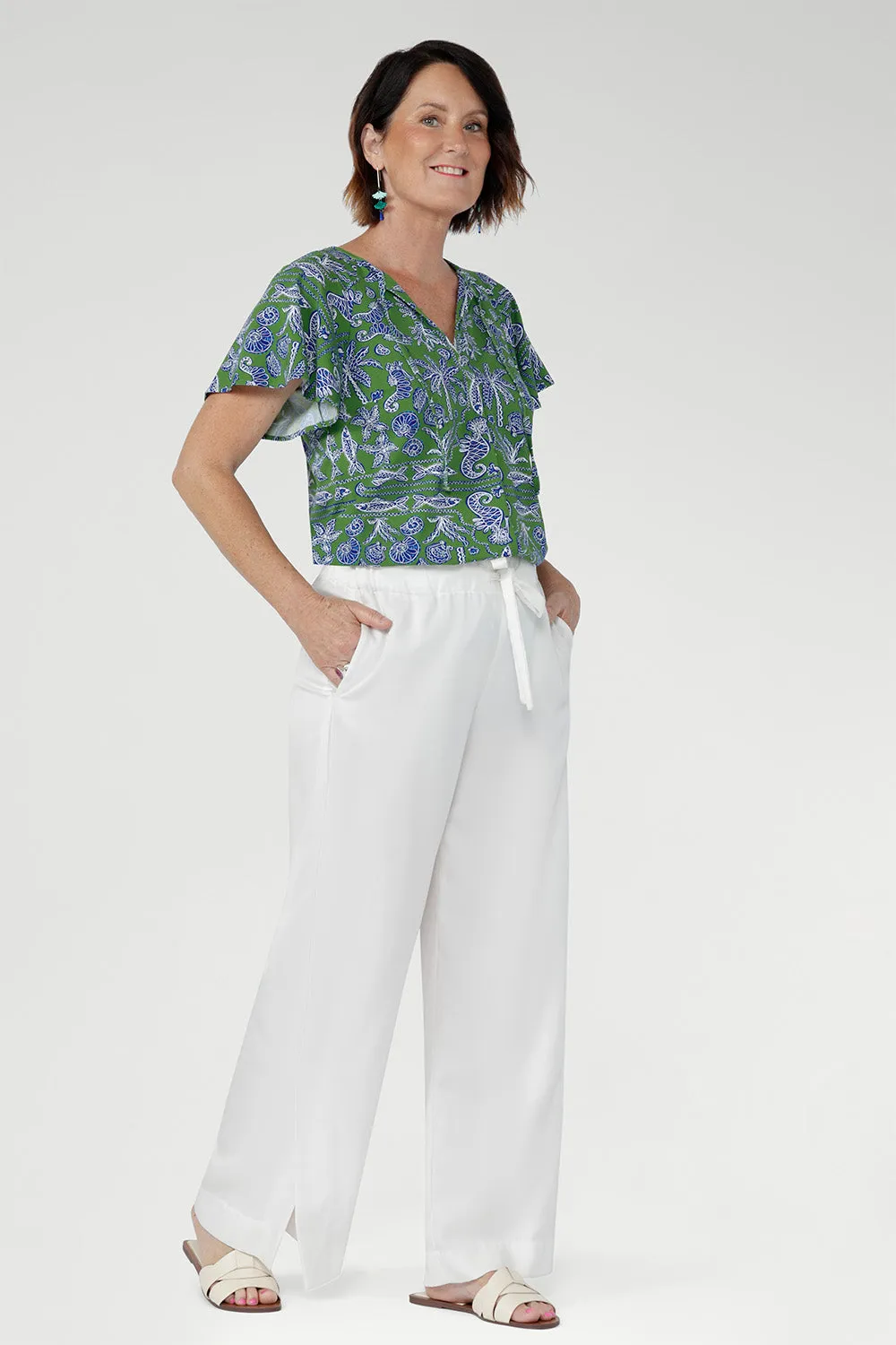 Bowie Top in Summer Seahorse Bamboo sold by Leina & Fleur product image thumbnail 4