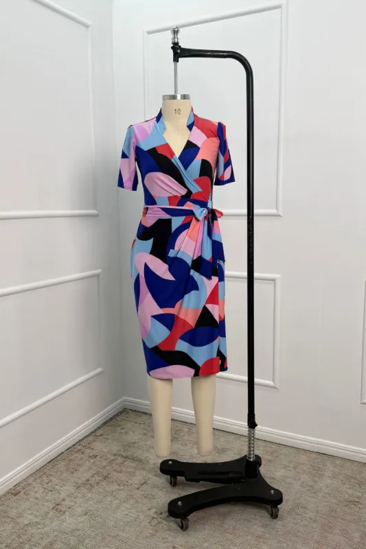 Designer Archive - Kris Wrap Dress in Amalfi made by Leina & Fleur
