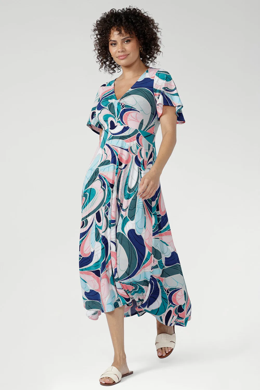 Milly Dress in Mineral Swirl sold by Leina & Fleur product image thumbnail 2