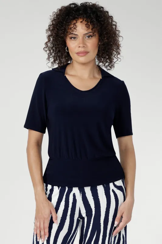 Cosi Top in Navy made by Leina & Fleur