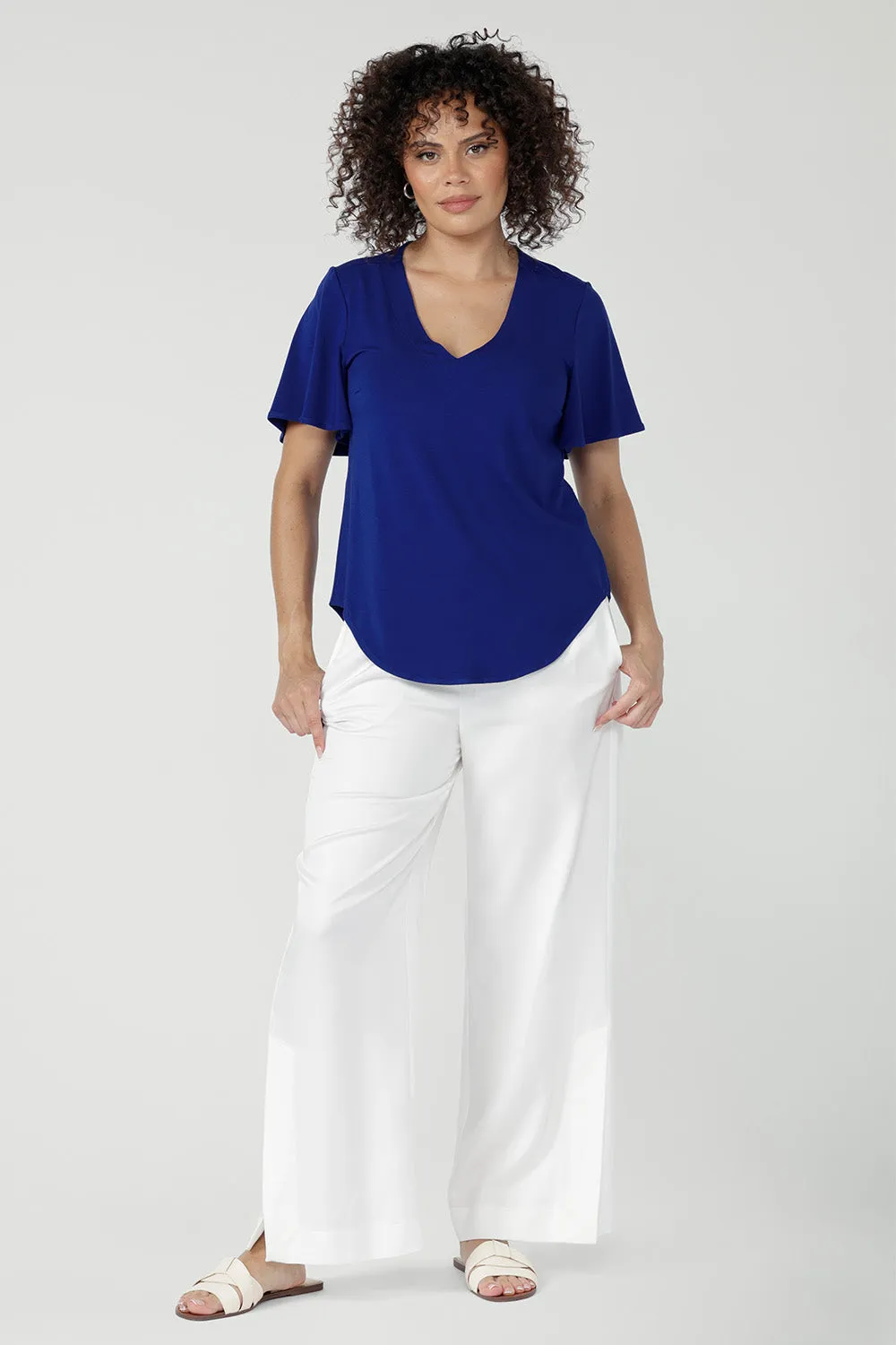 Lila Top in Cobalt Bamboo sold by Leina & Fleur product image thumbnail 3