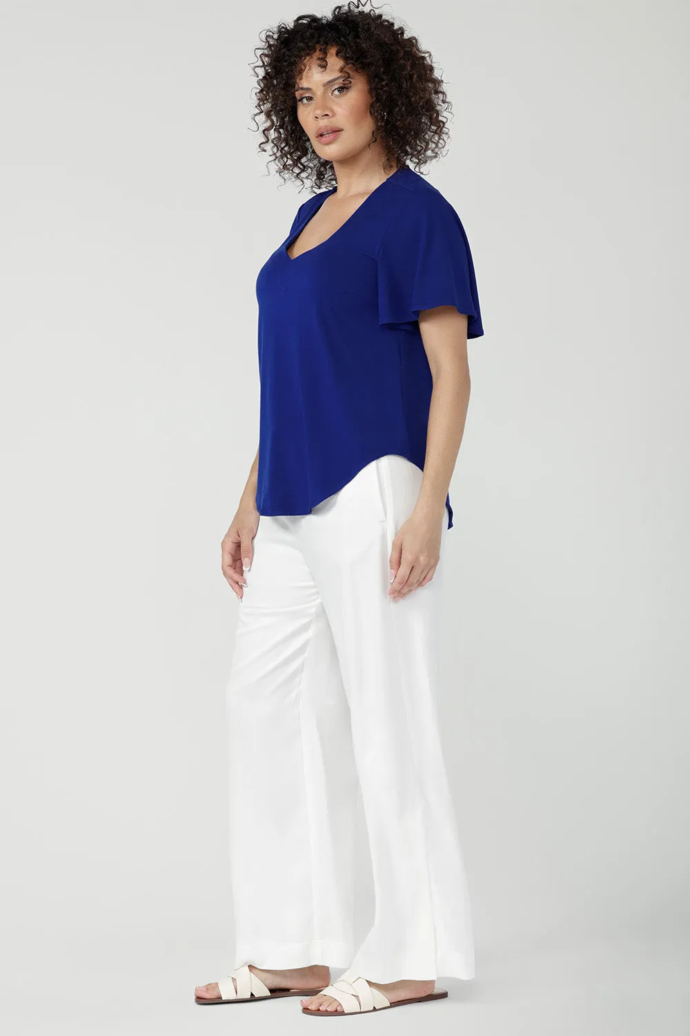 Lila Top in Cobalt Bamboo sold by Leina & Fleur product image thumbnail 4