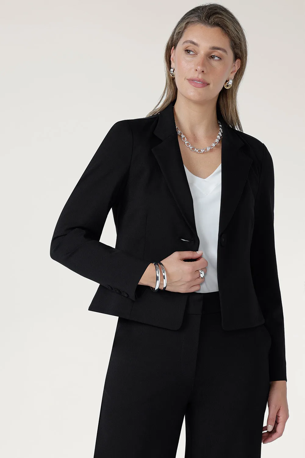 Shortline Tailored Jacket in Black sold by Leina & Fleur product image thumbnail 2