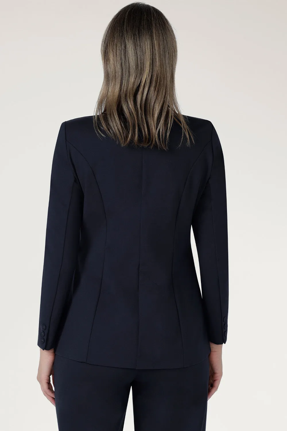 Longline Tailored Jacket in Charcoal sold by Leina & Fleur product image thumbnail 5