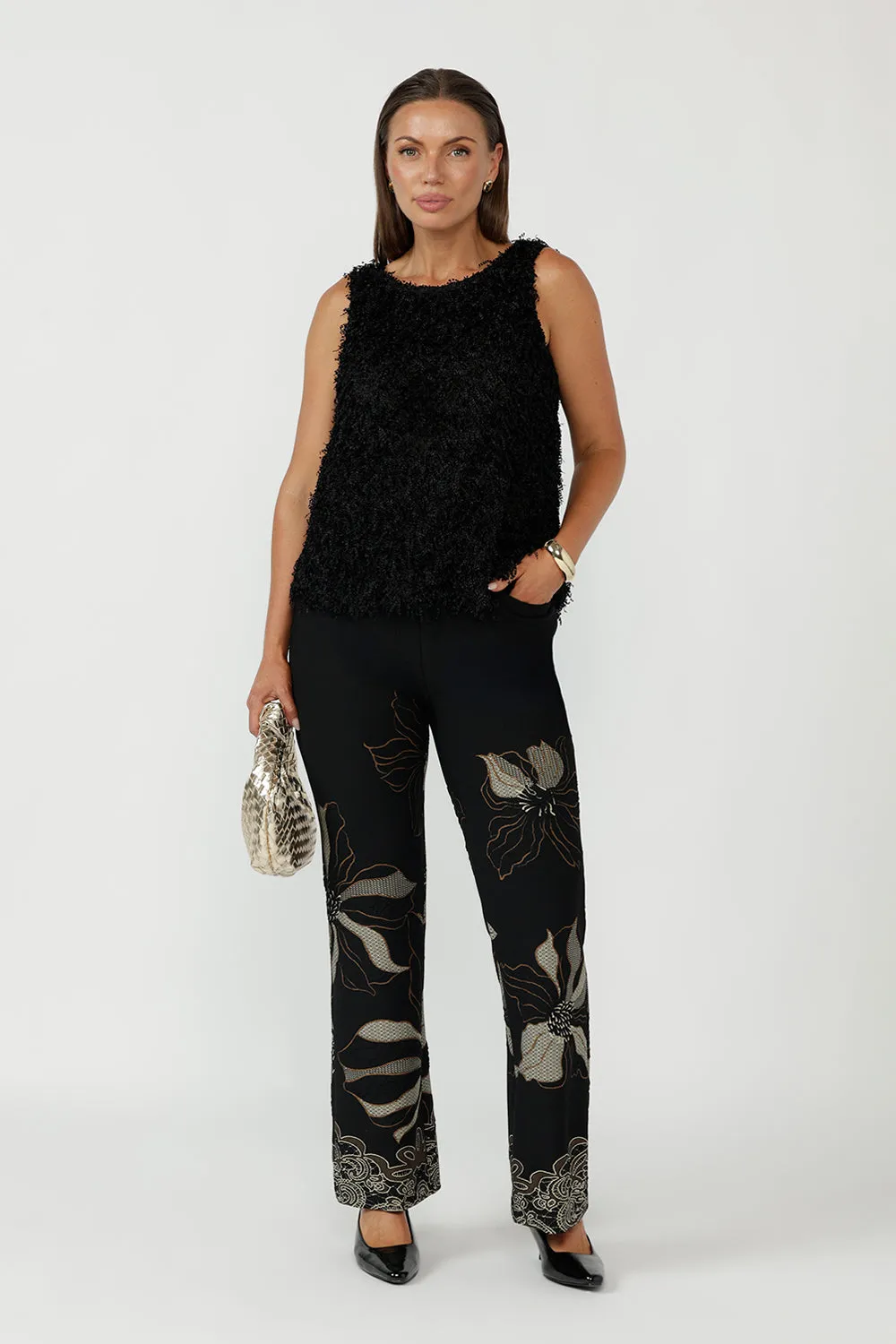 Fantail Shell Top in Black sold by Leina & Fleur product image thumbnail 2