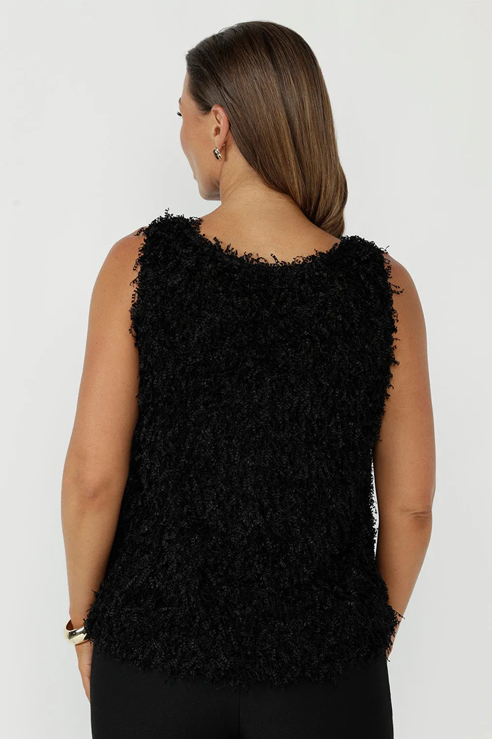 Fantail Shell Top in Black sold by Leina & Fleur product image thumbnail 4