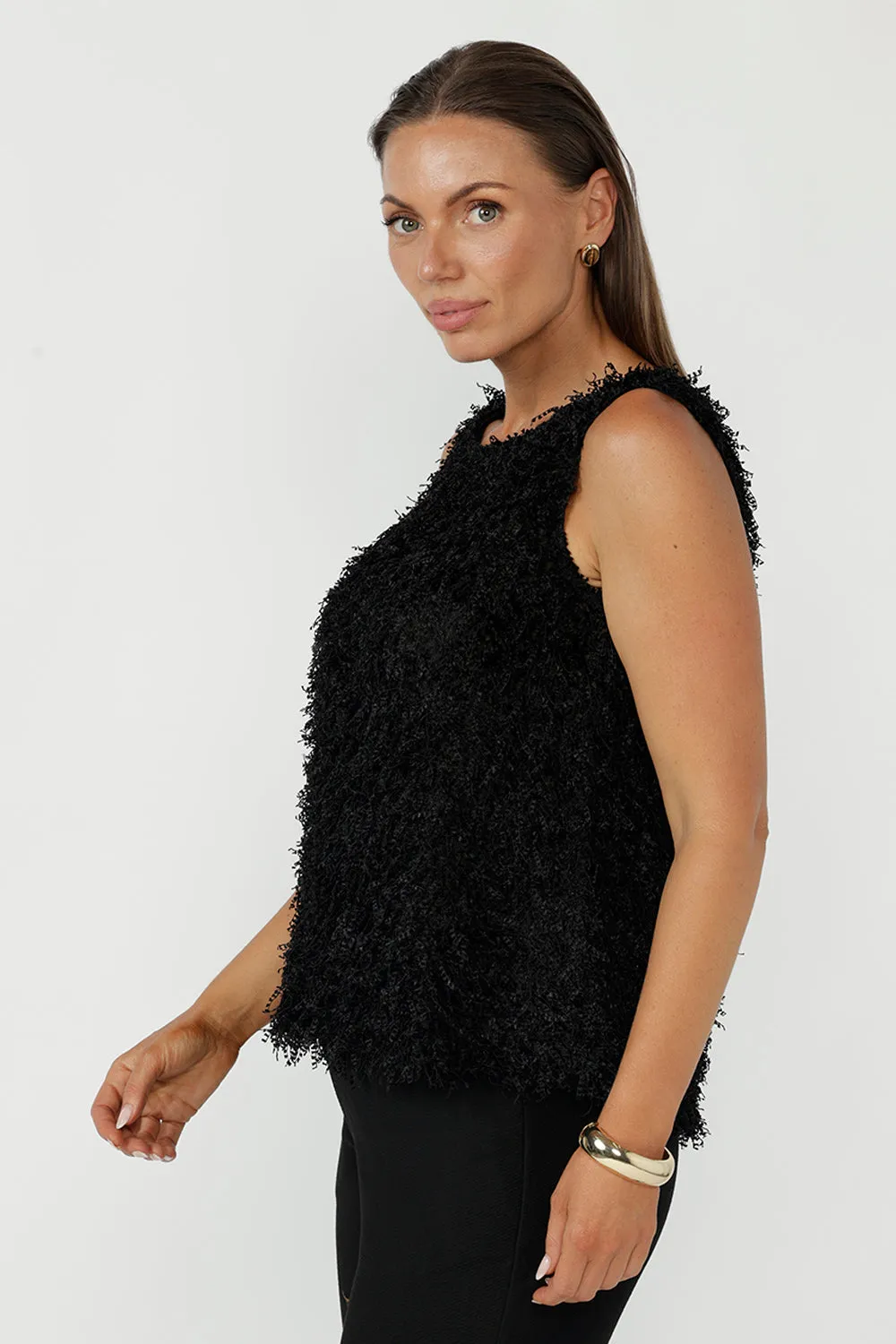 Fantail Shell Top in Black sold by Leina & Fleur product image thumbnail 3