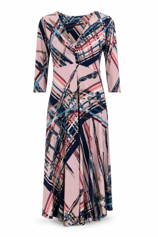 Designer Archive - Kyra Dress in Pink Abstract made by Leina & Fleur