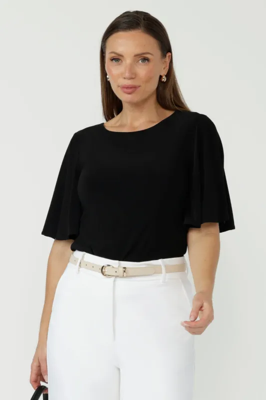 Chloe Top in Black made by Leina & Fleur