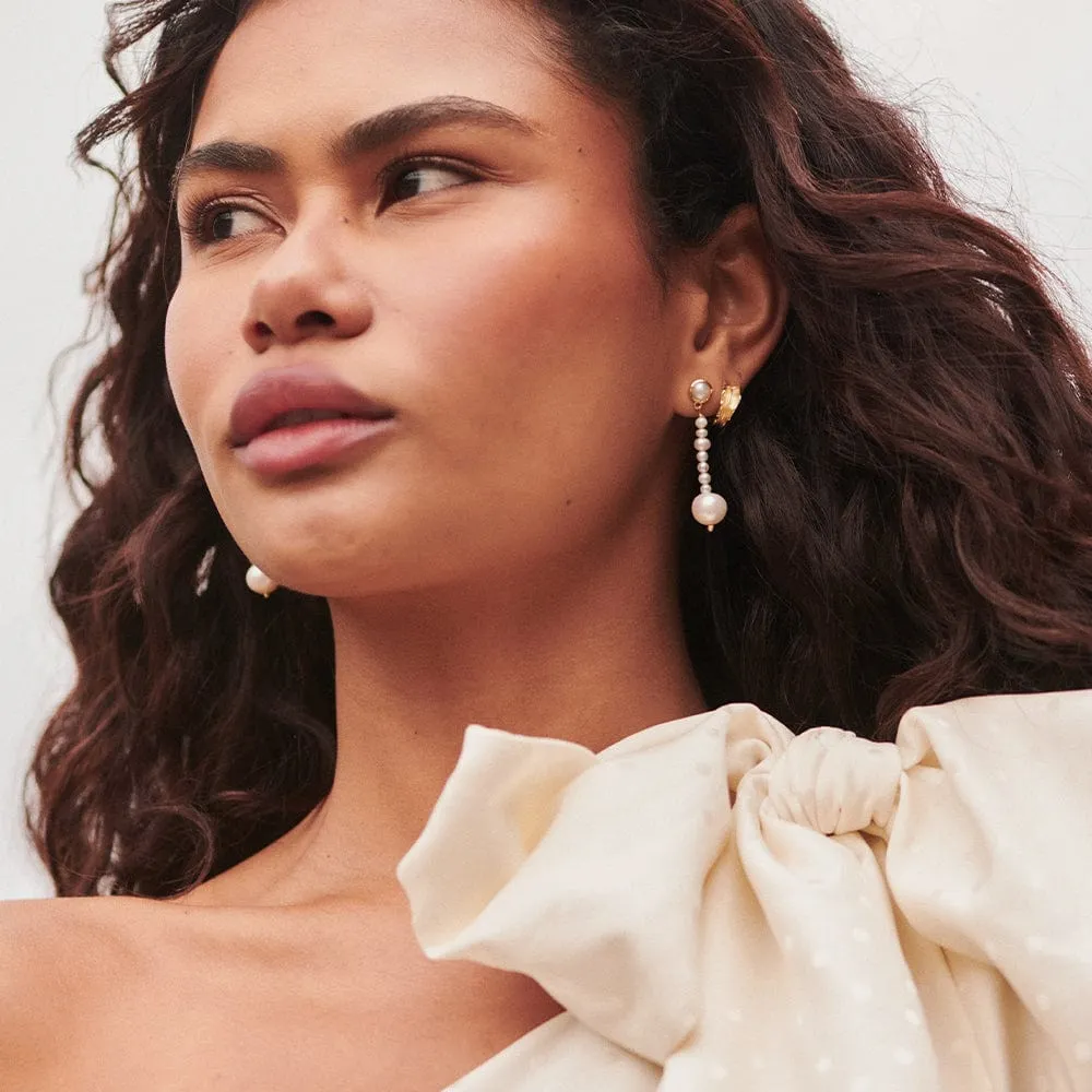 Baroque & Seed Pearl Drop Earrings sold by Daisy Jewellery product image thumbnail 4