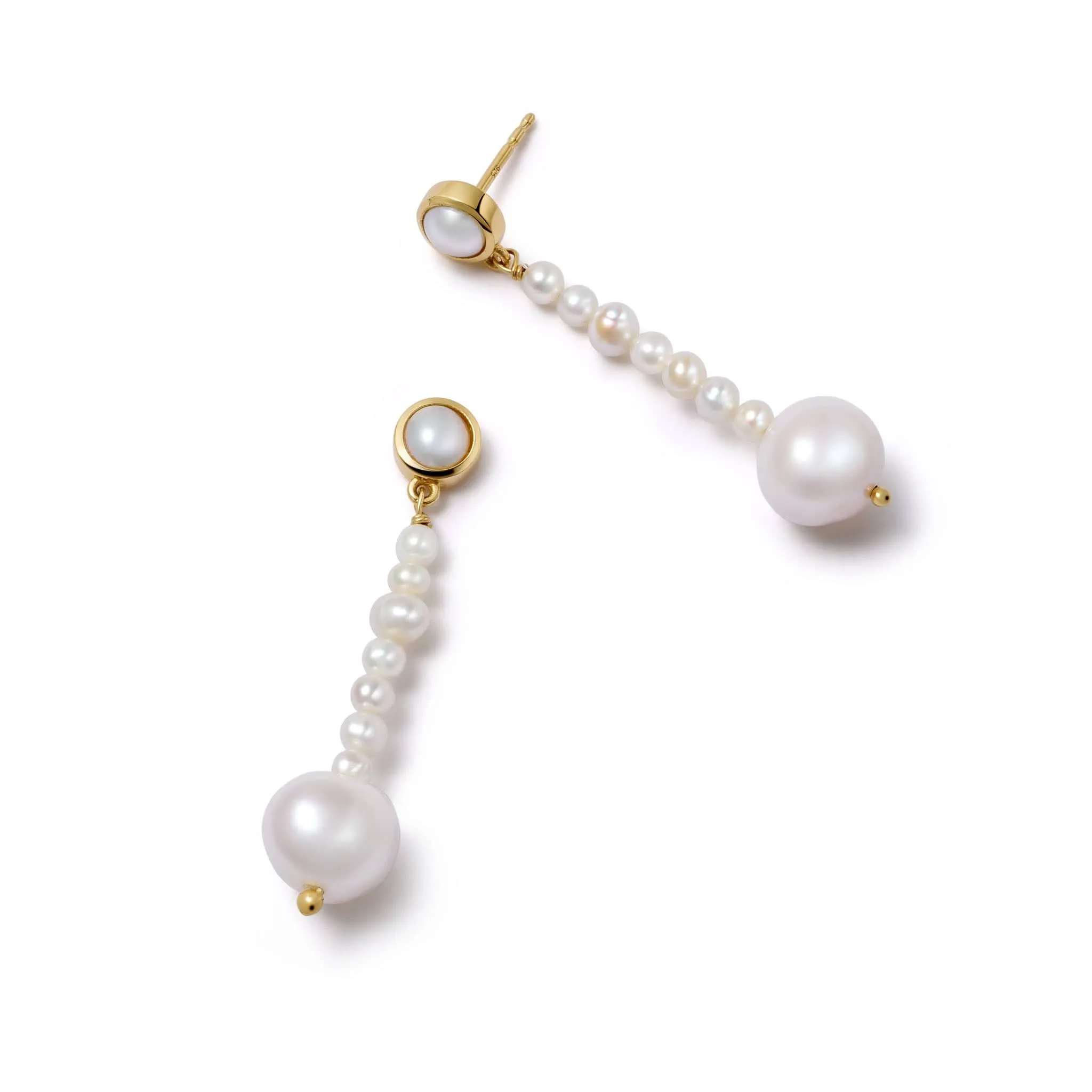 Baroque & Seed Pearl Drop Earrings sold by Daisy Jewellery
