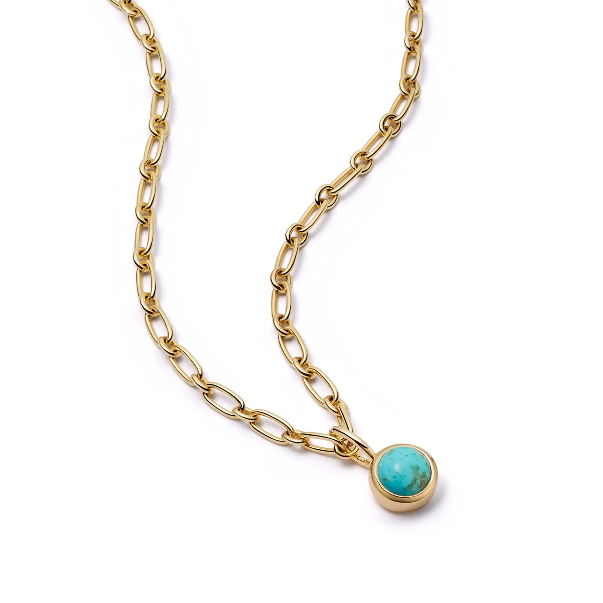 Turquoise Chunky Healing Stone Necklace 18ct Gold Plate sold by Daisy Jewellery