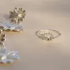 Daisy Pearl Flower Ring Sterling Silver sold by Daisy Jewellery