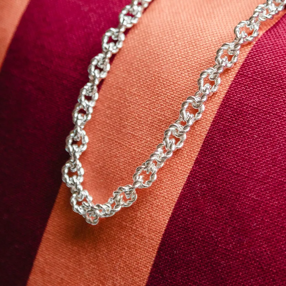 Polly Sayer Vintage Rope Chain Layering Set Silver Plate sold by Daisy Jewellery product image thumbnail 4