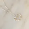 Heart Pearl Pendant Necklace Sterling Silver sold by Daisy Jewellery