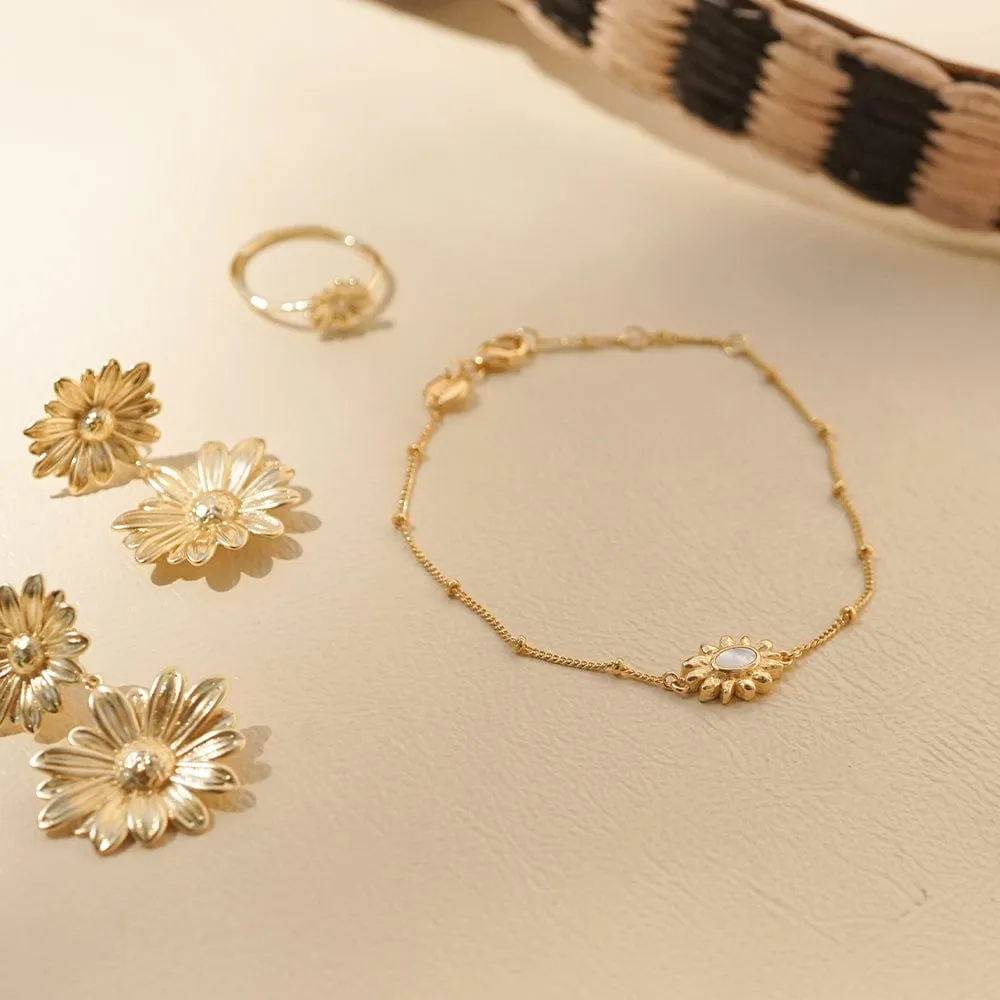 Daisy Mother of Pearl Bracelet 18ct Gold Plate sold by Daisy Jewellery product image thumbnail 3