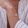 Daisy Mother of Pearl Bracelet 18ct Gold Plate sold by Daisy Jewellery